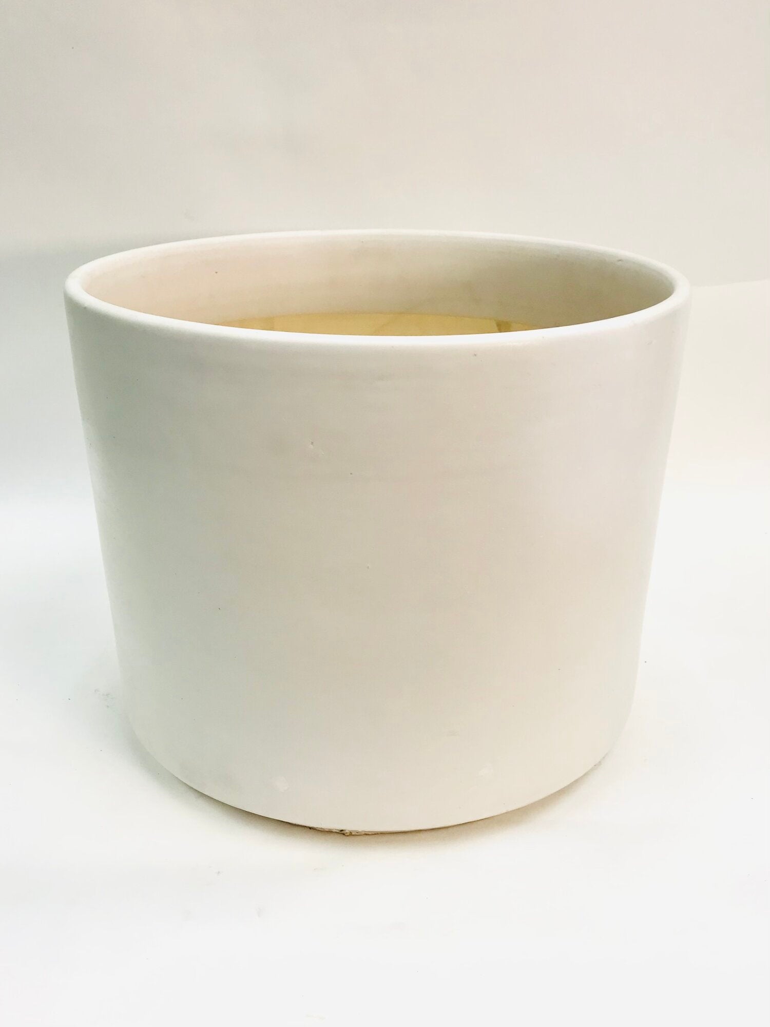 Mid Century Cylinder White 14"