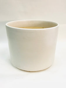 Mid Century Cylinder White 14"